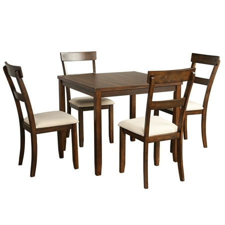 Shop Now For The 5 Pcs Set Living Room Contemporary Dining Table Chair Set Restaurant Bistro Vintage Style Wooden Desk Upholstered Chair Accuweather Shop