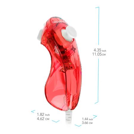 PDP Rock Candy Wii/Wii U Control Stick Controller, Stormin' Cherry, 8580R