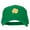 Kelly, variant on St. Patrick's Day Four Leaf Clover Embroidered Solid Cotton Low Cap - Kelly OSFM