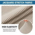 thumbnail image 2 of 2 Piece Super Stretch Stylish Furniture Cover/Wingback Chair Cover Slipcover Spandex Jacquard Checked Pattern, Super Soft Slipcover Machine Washable/Skid Resistance (Wing Chair, Sand), 2 of 7