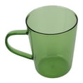 thumbnail image 2 of Vaso de leche de 380 ml, vidrio de borosilicato alto, térmico, fácil de limpiar, para cocinas, hoteles, cafeterías, color verde., 2 of 14