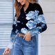 thumbnail image 2 of TaTaai Women Long Sleeve Printed Button Down Shirt Collared Casual Blouse Ladies Daily Lounge Work Wear Soft Comfortable No Fading Versatile Stylish Top Gift, 2 of 6