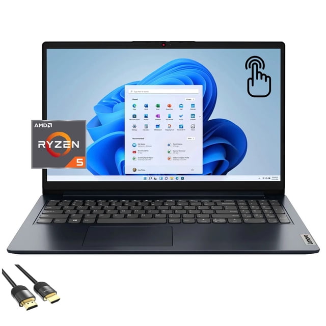 Laptop Lenovo Ideapad 1 Pantalla Táctil FHD IPS 15.6 Ryzen 5 7520U 8GB RAM 1TB SSD HDMI