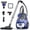 Blue, variant on Canister Vacuum Cleaner, 30Kpa Powerful Suction, Bagless with 3.7QT Large Dust Cup, Auto Cord Rewind, HEPA Filter, 5 Attachments, Lightweight Vacuum for Pet Hair, Hard Floors & Car