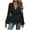 Black, variant on Blouses for Women Business Casual Wrap V Neck Peplum Tops Button Long Sleeve Formal Work Shirts Fall Elegant Clothes