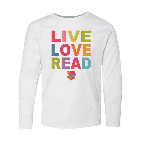 Inktastic Live Love Read Long Sleeve Youth T-Shirt