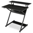 thumbnail image 2 of QueipA 31.5" Z Shape Gaming Desk [MONITOR SHELF] Home Computer Table Office Workstation, 2 of 10