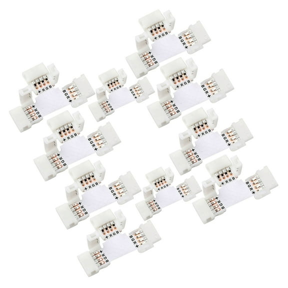Phenofice 10-Pack White 5050 RGB LED P Clips for Lighting, Must-Have Components for Home and Projects