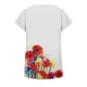 thumbnail image 5 of Tops Para Mujer Blusa Casual Elegante Camisa de Manga Corta Con Cuello en V Y Estampado Causal de Moda Odeerbi ODB164289, 5 of 5