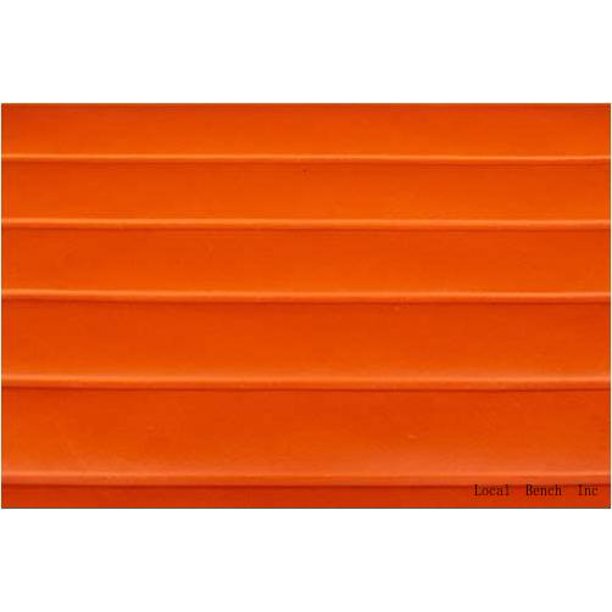 Pleated Marine Vinyl Upholstery Fabric Bright Orange 54" Wide By The