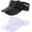 Black+white, variant on 2PCS Bling Rhinestones Sport Sun Visor Hats for Women Adjustable Summer Cap