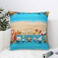 thumbnail image 4 of Pofeuu Boards and Beach Print Double-sided plush pillowcase Square Throw Pillow Covers Pillows Cover for Living Room Bedroom Sofa Couch Cushion Cover（No pillow core）-22"x22", 4 of 7