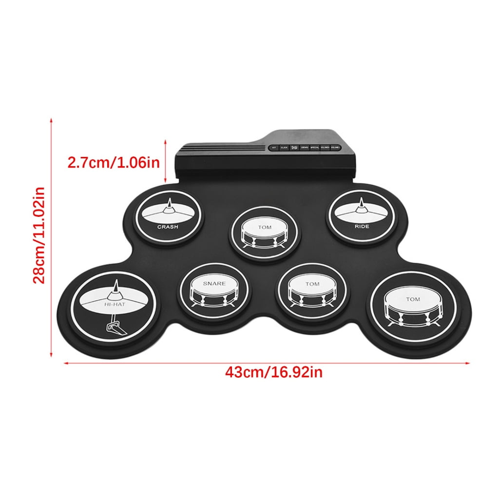 MOMOJIA Compact USB Electronic Drum Set with Sound Interface for Quiet Practice