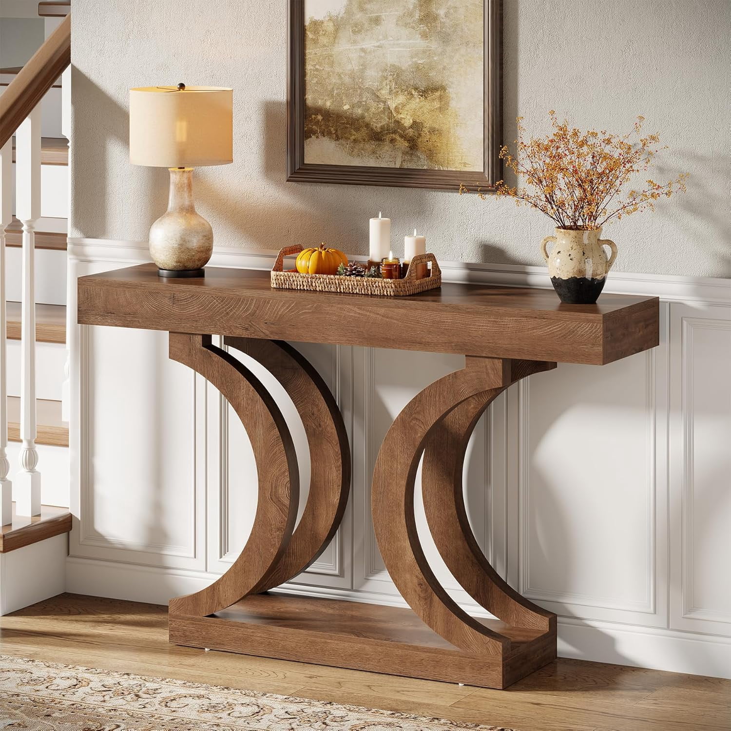 Tribesigns Farmhouse Narrow Sofa Table Behind The Couch, 43.3" long Console Table for Entryway