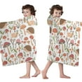 thumbnail image 4 of Cute Hedgehogs and Red Mushrooms Snails Pattern Hooded Bath Towel，50"x30" for Ages 3 To 12 Kids, Quick Dry Lightweight Soft Microfiber Hood Beach Towel Cover Up for Kids, 4 of 7
