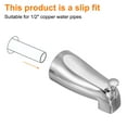 thumbnail image 4 of Uxcell 1Pack Salida de Bañera con Diverter, Grifo de Bañera de Aleación de Zinc con Diverter de Tirar para Tubo de Agua de 1/2 Pulgada para Baño Cocina, Plata, 4 of 6