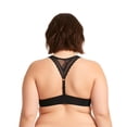 thumbnail image 5 of Curve Muse Women's Plus Size Push Up Add 1 Cup Underwire Halter Front Close Bras-2PK-Black,Red Cinnabar-40DDD, 5 of 6