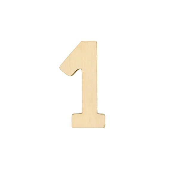 Essentials By Leisure Arts Arts Wood Letter 1.75" Birch No 1