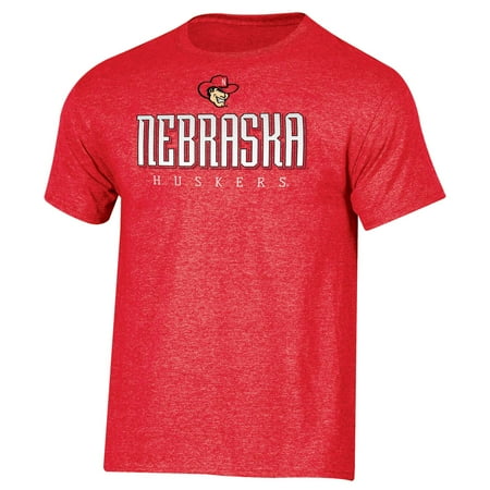- Men's Russell Scarlet Nebraska Cornhuskers Basic Logo Crew Neck T-Shirt