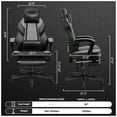 thumbnail image 2 of Open Box Meilocar Adjustable Gaming Chair w/Footrest, Massage Lumbar Support, 2 of 5