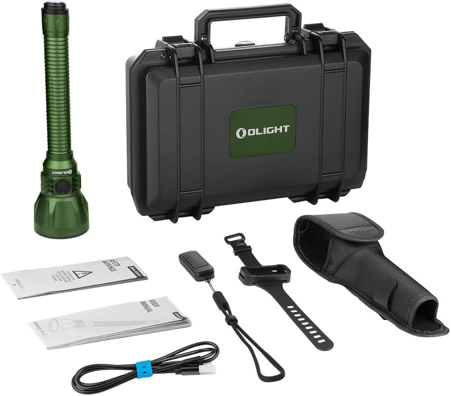OLIGHT Javelot Turbo 2  1800 Lumen Rechargeable Tactical Flashlight with Long-Range 4921ft Throw, Dual-Switch Light with Wireless Remote 8M Control(Balck)