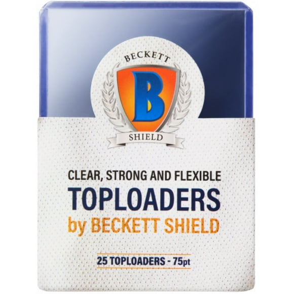 3" x 4" Beckett Shield 75pt Toploader 75PT 25 Hard Plastic Sleeves