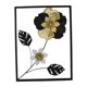 thumbnail image 1 of Arte de pared de metal dorado, decoración moderna para interiores, decoración minimalista para colgar en la pared. Marco negro L, 1 of 9