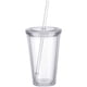 thumbnail image 1 of Tapas de taza de doble capa reutilizables con pajitas reutilizables Smoothie Juice Coffee Iced Coffee Ormromra WL-00677, 1 of 7