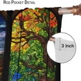 thumbnail image 5 of Colorful Stained Glass Blackout Curtains,Vintage Stained Glass Curtains,Art Beautiful Nature Scenery Stained Glass Art Window Treatment for Living Room Bedroom Kitchen-52"W x 96"L (Pack of 2), 5 of 7