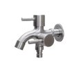 thumbnail image 1 of Grifo Lavadora Doble 1/2,Grifo Doble Acero inoxidable,Grifo Lavadora de Pared,,Grifo Exterior Anticongelante 1/2, 1 of 4