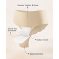 thumbnail image 2 of Aijolen Women's Seamless Underwear No Show Camel Proof Panties for Leggings Workout Yoga 5-Pack S-2XL, 2 of 7