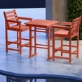 thumbnail image 3 of AreShark Outdoor Bar Set,2 Tall Adirondack Chairs and Table, All Weather HDPE Bar Height Outdoor Table and Chairs Set for Bistro Patio Balcony, Black, 3 of 10