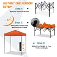 thumbnail image 4 of COOS BAY 6x4 Instant Pop-up Canopy Tent, Lightweight Compact Portable Canopy, Easy Setup Shelter Sun Shade with Carry Bag, Orange, 4 of 8