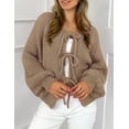 thumbnail image 4 of Suéter PRETTYGARDEN con Lazo Frontal y Tejido Grueso Talle S, 4 of 8