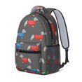 thumbnail image 2 of Dachshund and Sweater Gray Pattern Backpack for School, Cute School Bag with Adjustable Shoulder Straps and Padded Back, 15.3"x11"x6.7", 2 of 5