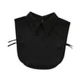 thumbnail image 3 of freneci False Collar Accessory Shawl Lapel Collar for Sweater Shirts Formal Uniforms Black without Button, 3 of 8