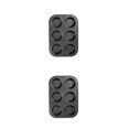 thumbnail image 4 of Bandeja para hornear magdalenas Yuarrent 6/12 tazas molde de acero antiadherente negro 2piezas, 4 of 6