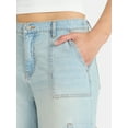thumbnail image 2 of No Boundaries Wide Leg Cargo Pants, 31'' Inseam, Women's and Women's Plus Sizes XXS-4X, 2 of 5