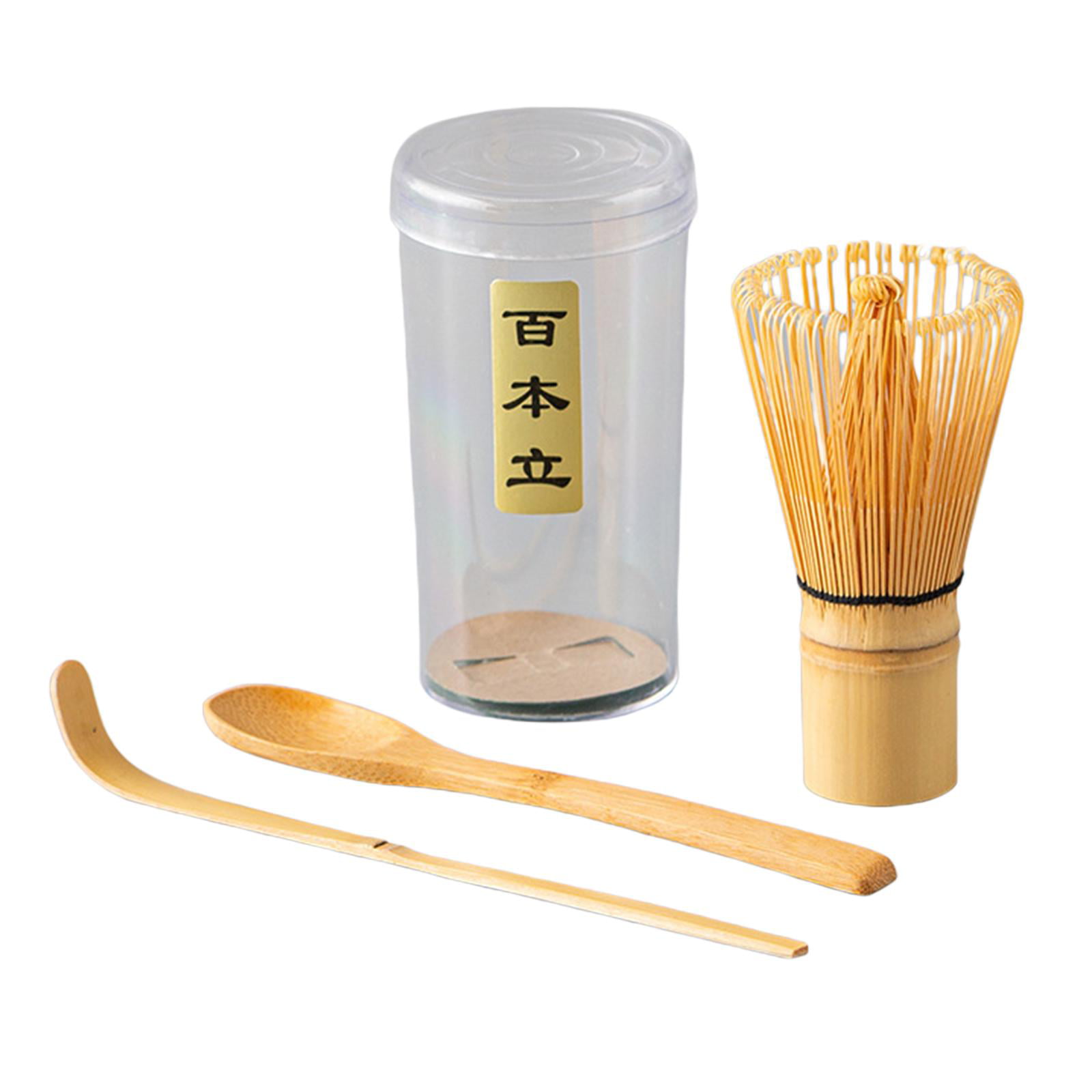 Bamboo Whisk (Chasen) and Hooked Bamboo Scoop (Chashaku) - Matcha Tea Whisk  for Matcha Tea Preparation - MATCHA DNA Brand - Traditional Matcha Whisk