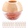 thumbnail image 3 of Round Paper Clips Metal Paperclips Transparent Dispenser Holder Large Capacity Transparent Home Business Office School Desktop Organizer Document, 3 of 9