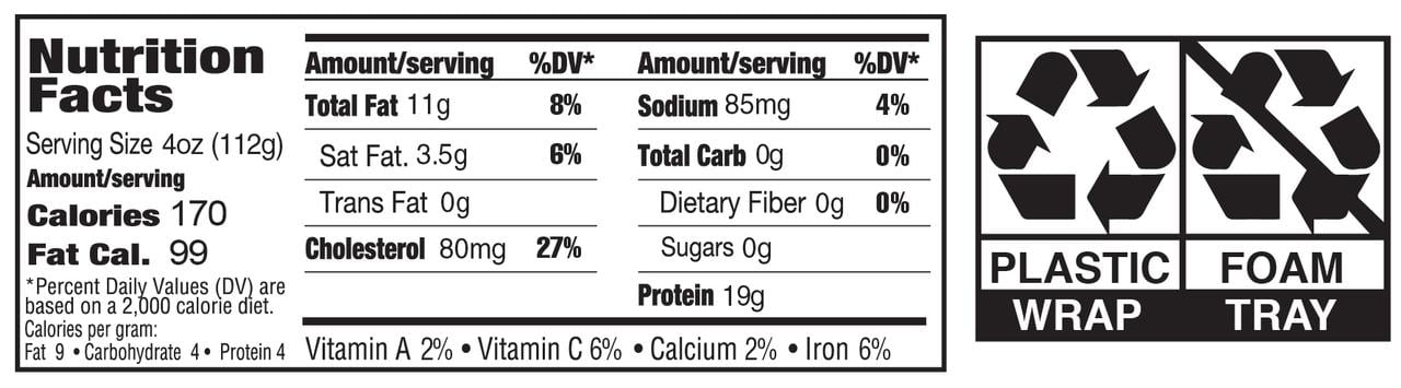 Crescent Halal Hand-Cut Fresh Boneless Skinless Chicken Thighs, 19 g Protein, 1.25 - 2.25 lb, All-Natural