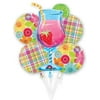 Strawberry Daiquiri Luau Theme Party Decoration Mylar Balloon Bouquet