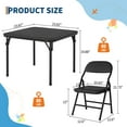 thumbnail image 3 of Huisuilinss Kids Folding Table And Chairs,Square Children's Activity Table And Chairs,Kids Table And Chair With Padded Cushion,Metal Folding Activity Table With Chair For Dining Daycare Classrooms, 3 of 8