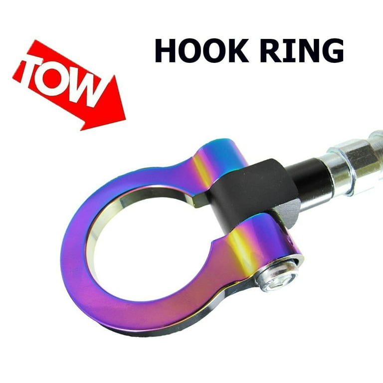 Xotic Tech 1 Set JDM SCREW-ON NEO Rainbow CHROME Sport Racing Style  Aluminum Front Rear BUMPER Tow Hook For BMW MINI Cooper 