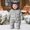 Grey, variant on Baby Fleece Lined Snowsuit, Hooded Footed Padded Infant Coverall, Warm Newborn Winter Pram Jumpsuit with Bear Ears for Boys Girls Stroller Walks