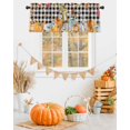 thumbnail image 2 of Valances for Windows Thanksgiving Scarecrow Pumpkin Black Plaid Rod Pocket Cafe Window Treatments Valance Curtains for Kitchen Bathroom Laundry Basement Windows 56"x16", 2 of 6