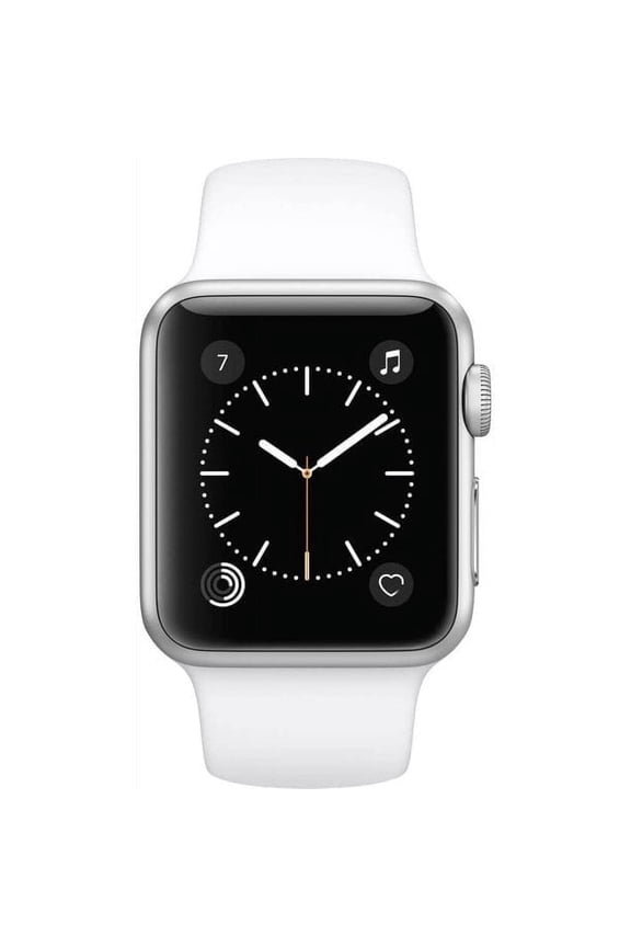 Pre-Owned Apple Watch Series 3 - 38mm Smartwatch Aluminum Case - White Sport Band - Silver