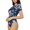 thumbnail image 2 of Naloa Dragon Women's Short-Sleeved Onesie, One-Piece Swimsuit for Parties, dates, clubs - Small, 2 of 9