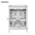 thumbnail image 5 of 24"Bathroom Vanity Combo with Ceramic sink, Luxurious Space-Saving Vanity - W24"*D18"*H34"inch, 2 Soft-Close Doors, 5 of 12