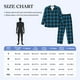 thumbnail image 4 of Balery Blue Black Plaid Pijama para Hombre de Dos Piezas con Manga Larga, Conjunto de Dormir y Descanso Suave con Bolsillos-Medium, 4 of 7
